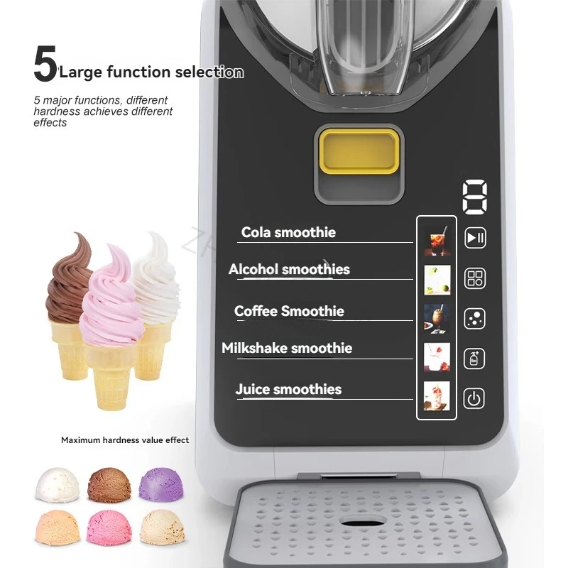 Small Slush Machine Snow Melting Machine, Cold Drink Ice Cream Smoothie Drink Machine, Milkshake Machine, Shaved Ice
