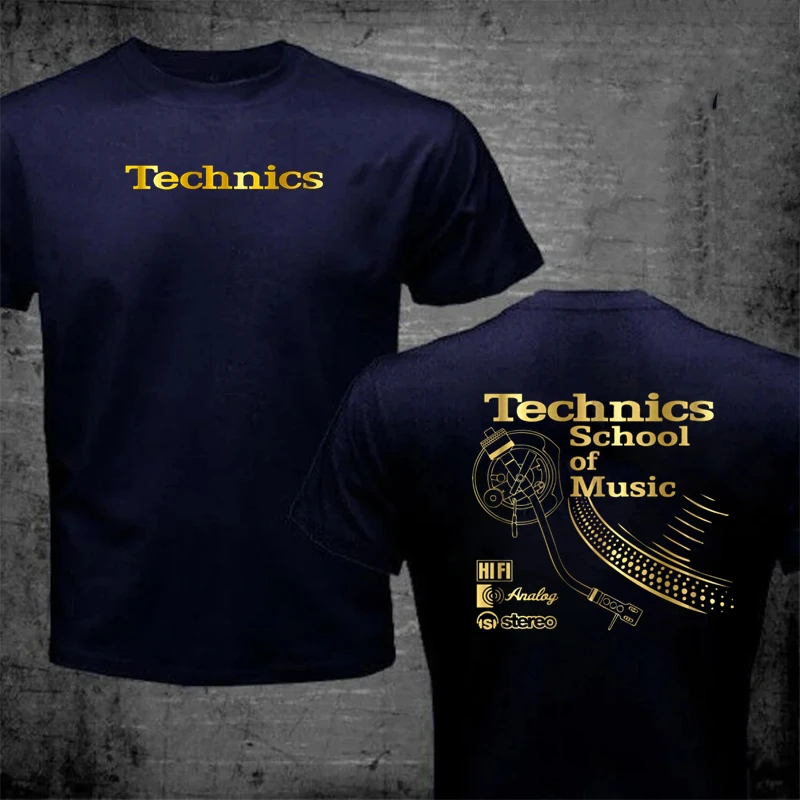 Vintage DJ-Shirt Long Play T-Shirt Technics School of Music T-Shirt Herren Retro DJ Musik T-Shirt Bestseller Mode Top Tee Shirt – Detail 8