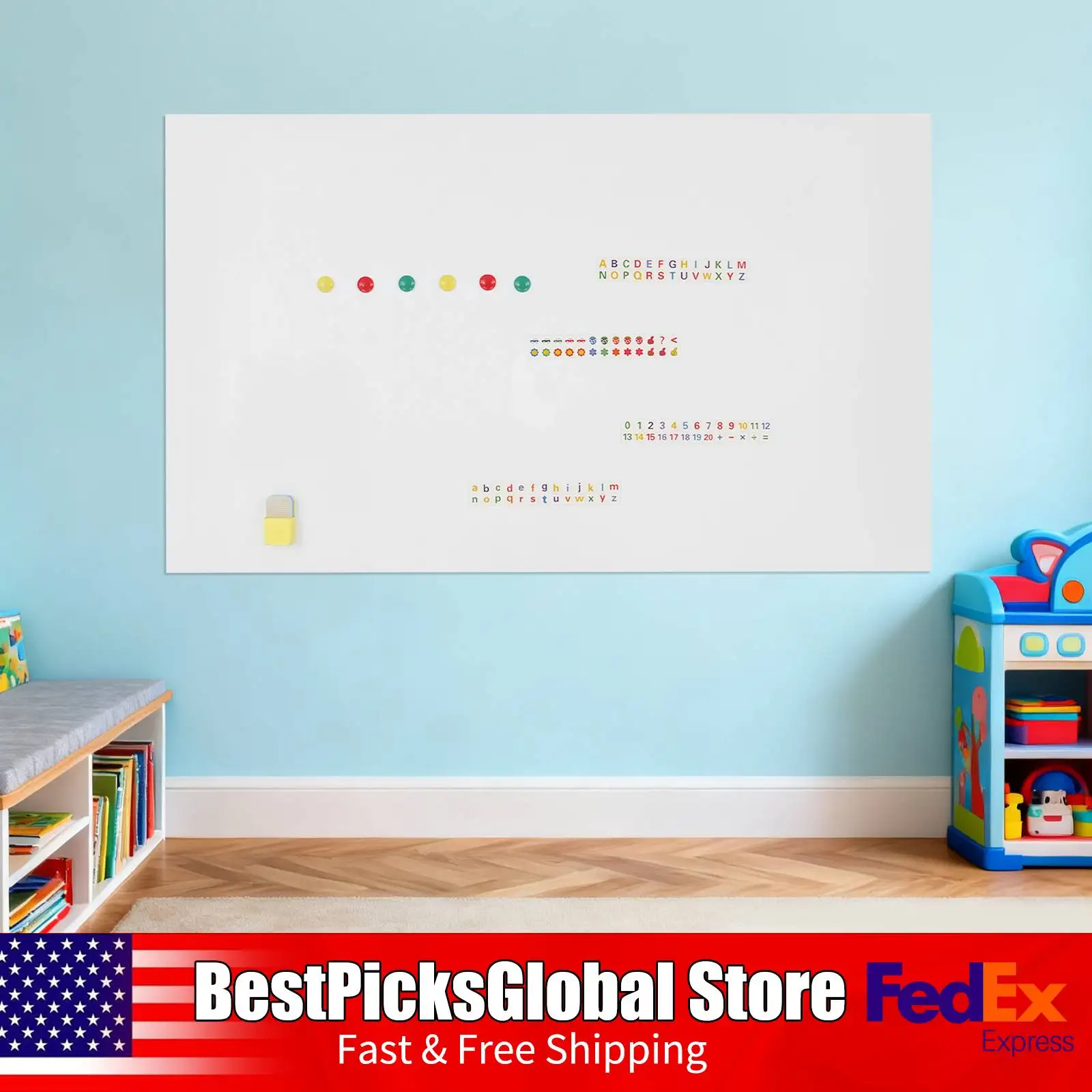 فيلم سبورة بيضاء ذاتي اللصق، ملصق سبورة بيضاء مغناطيسي، لوح مسح جاف لباب الحائط 90 × 150 سم #1