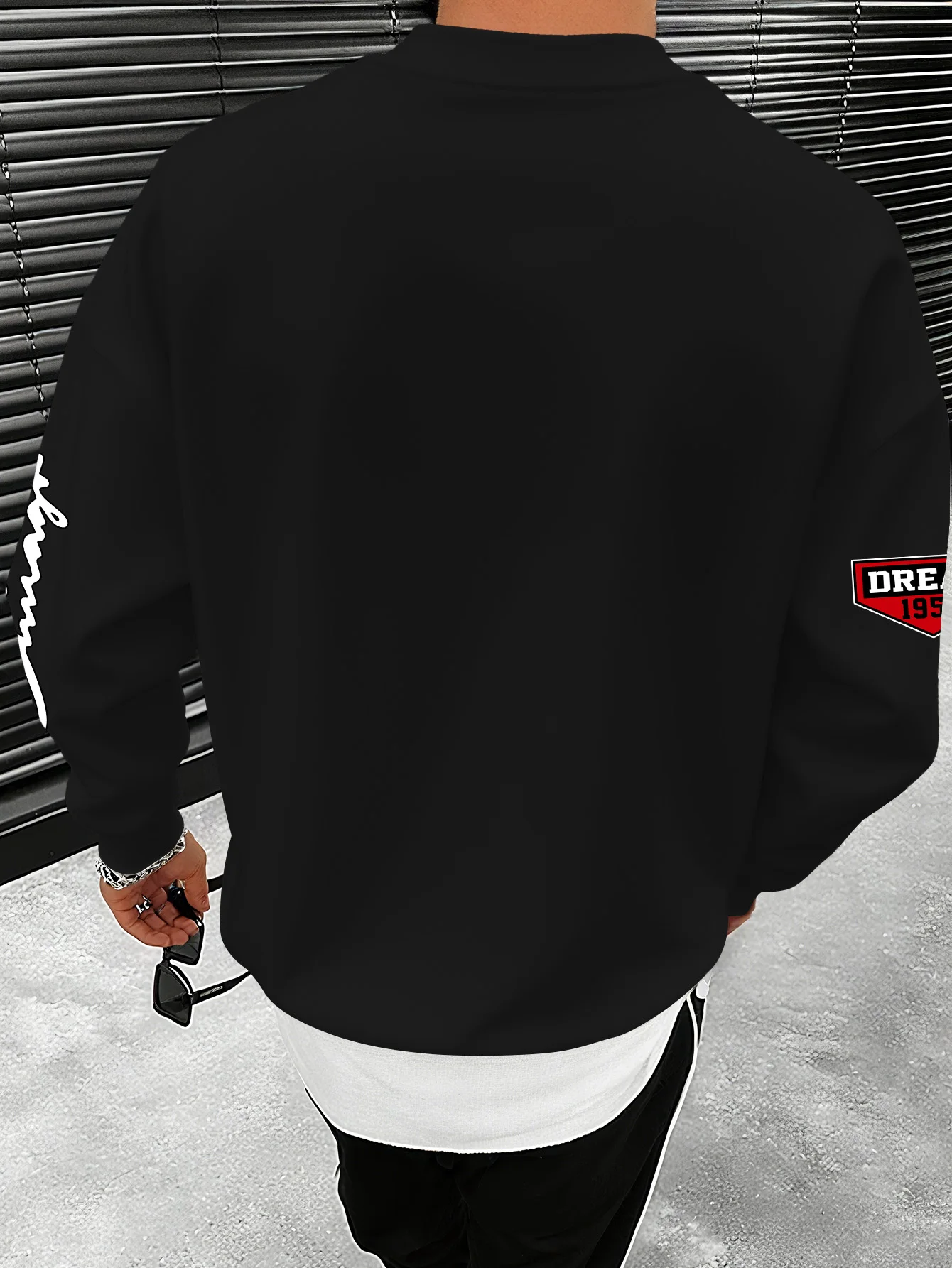 Herren Vintage Chicago 23 Varsity Graphic Crewneck Sweatshirt Retro Sportlicher Pullover, S-XXL – Detail 3