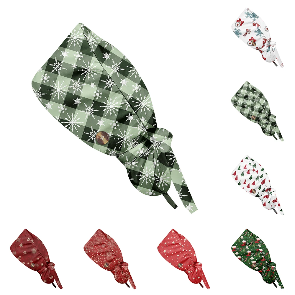 Berretto Scrub morbido unisex Stampa di cartoni animati Scrub Cappello per donna Cappello chirurgico Cappello da sala operatoria per donna e uomo Accessori infermieristici