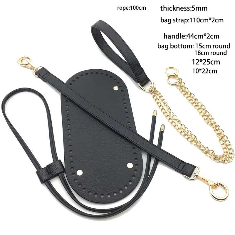 

Fast ship Diy Handmade Backpack Bag Accessories With Bags Strap Bottom Drawstring Bunches Leather Handles For Women Handbag