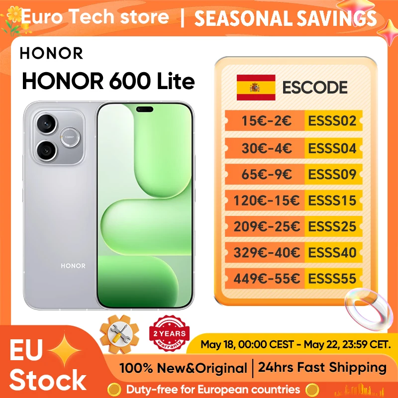 HONOR 600 Lite 5G, Teléfono Inteligente de 6.6 Pulgadas, Versión para la UE, Me…