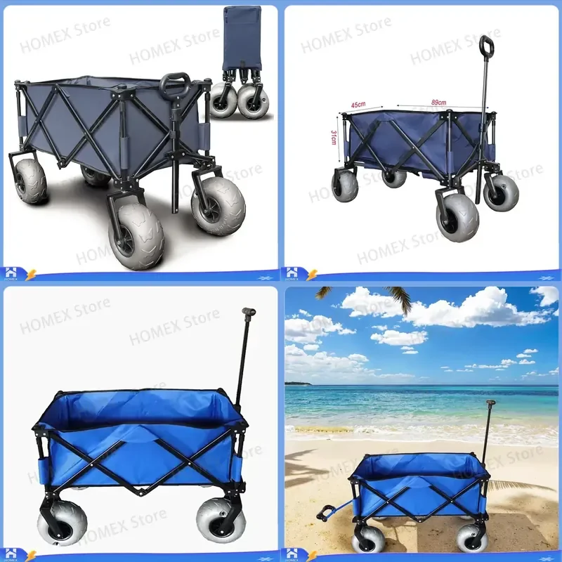 Foldable Iron Mesh ATV Cargo Box Large Capacity Four Wheeler Utility Cart for Garden Shopping Storage Heavy Duty Metal Basket