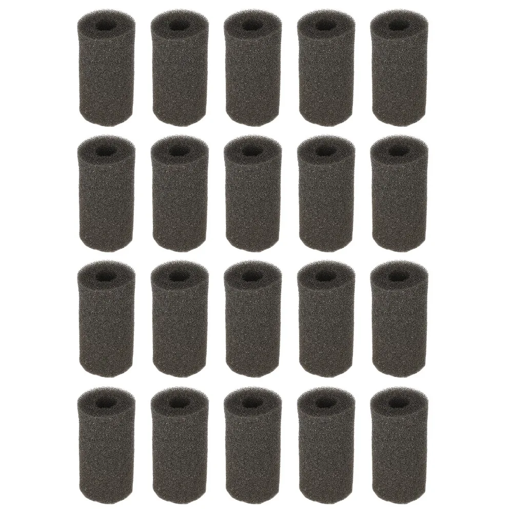 20Pcs Reusable Aquarium Intake Sponge Guard Flexible Multi-Pore Fish Tank Filtration Tube Cover Barrier Porous Layout