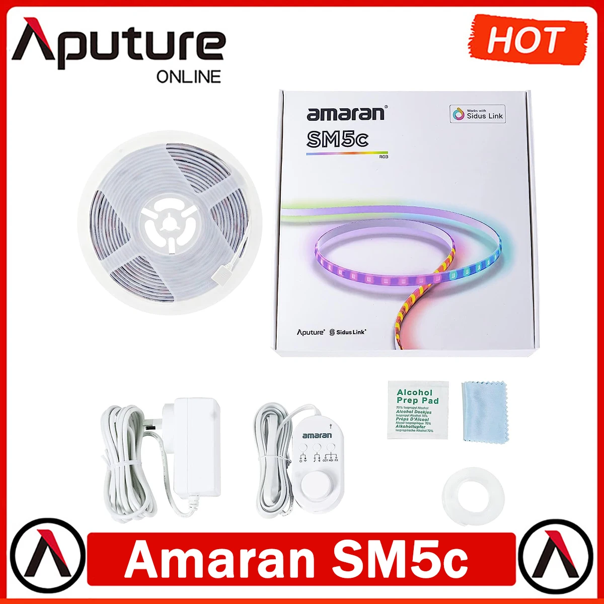 

Amaran SM5c RGB LED Strip Light 5M, 20W Smart Pixel for Alexa, Google Assistant with APP Control for Home,Video Studios,Live