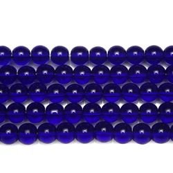 Smooth Blue Glass Loose Beads 15