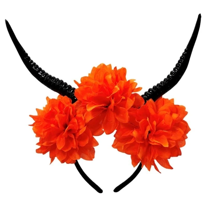 5ASD Antelope Horn Design Resin Resin Band for All -Play Comple and Actuality Event Event Acture Awalween Party Hair Assactory