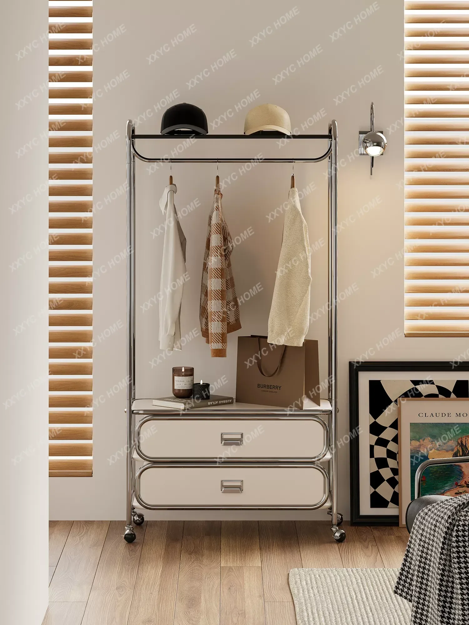 AAFloor-to-ceiling Removable Coat Rack Household Multi-function