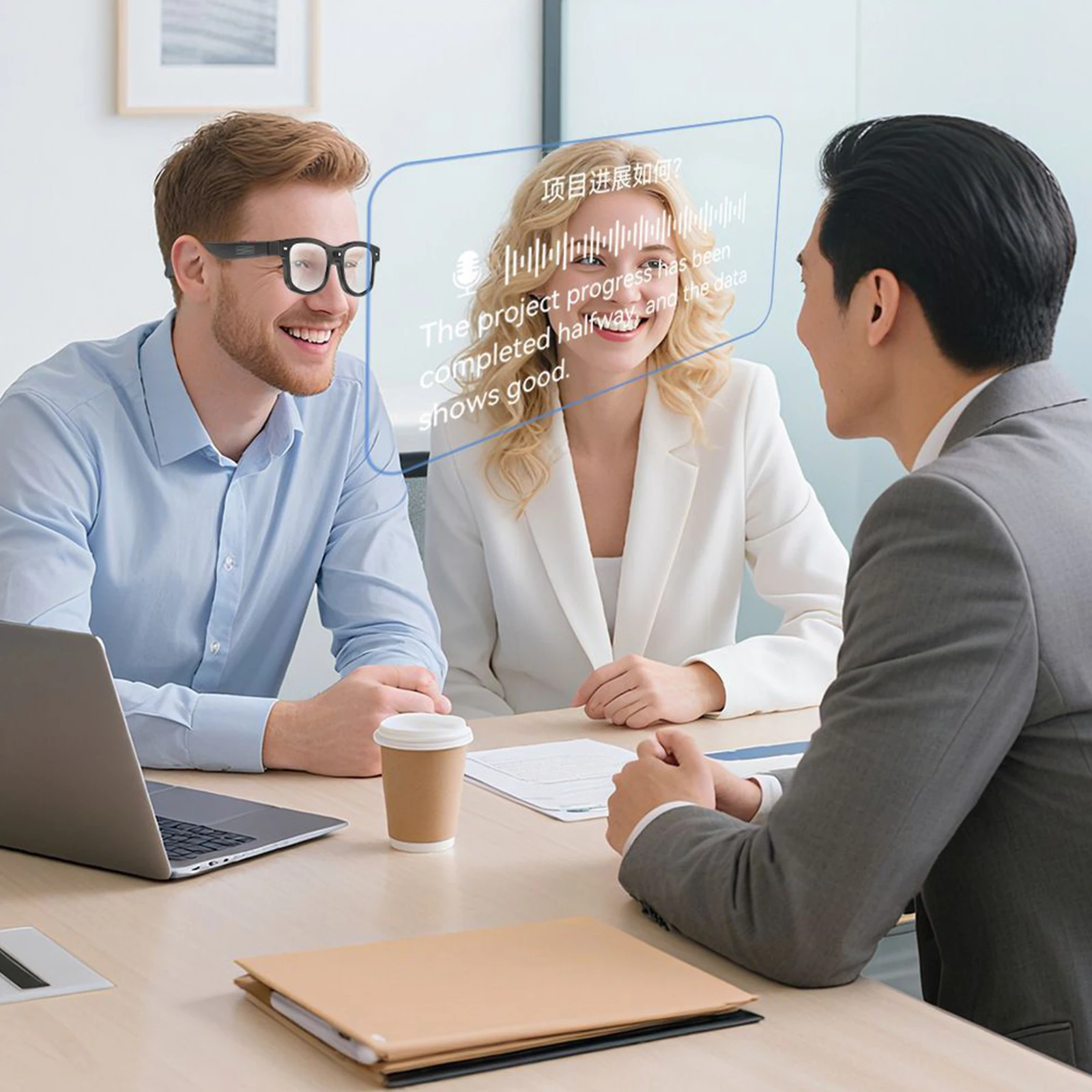 

Smart Glasses Real-Time 160+ Language Translation Video Recording Glasses with Color-Change Len for Men Women Driving Outdoor