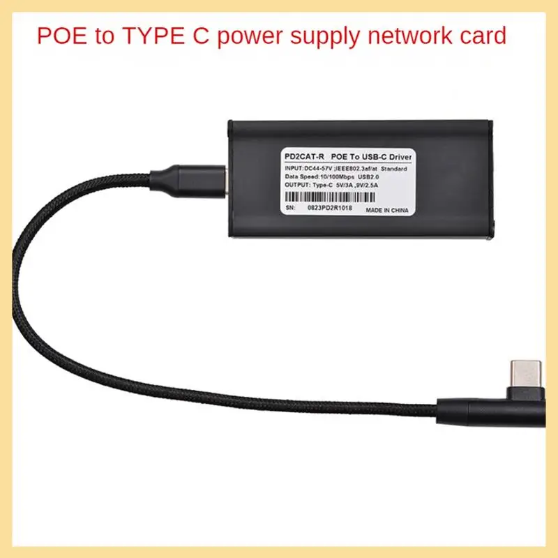 

B16C-POE Power Supply Network Card POE To USB-C Network Card POE Network Card 5V 9V Adaptive USB-C Network Card Spare Parts