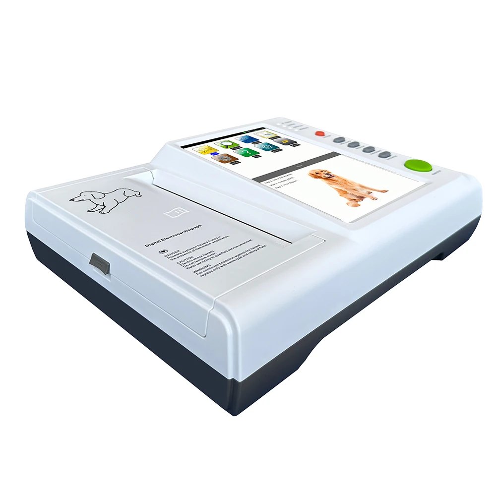 Equipment Digital 12-channel  Machine Pet Dog Cat Electrocardiogram 10.2 Inch Portable Pet Hospital