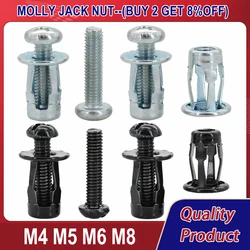 M4 M5 M6 M8 Molly Jack Nuts Petal Shape Metal Nut Expansion Screw Jacknut License Plate Fix Panel Clamp Lock Rivet Nut Rivetnut