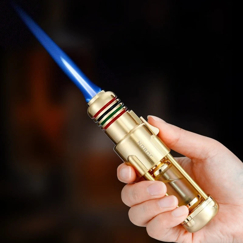 

2025 New Jobon Straight Windproof Inflatable Lighter Cigar Moxibustion Barbecue Men's Smoking Accessories Igniter Gift Wholesale