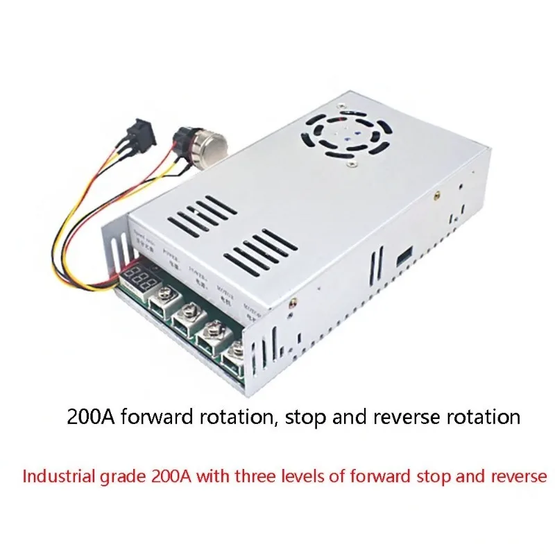 200A High Power DC Motor Speed Controller 12-48V Forward Reverse Electronic Switch Industrial Speed Reducer Module