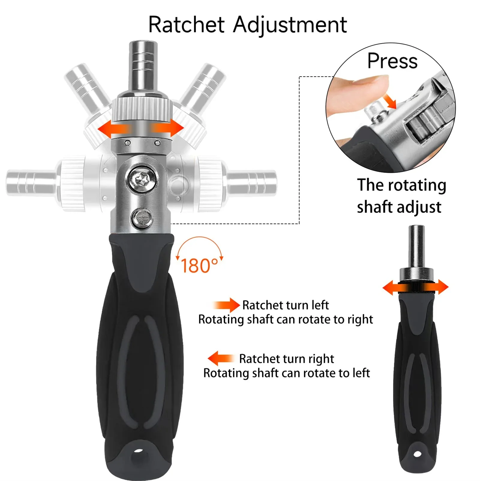 68 in 1 Ratcheting Screwdriver Set with Rotatable Ratchet Handle Magnetic Torx Phillips Bits Socket Multifunctional Hand Tool