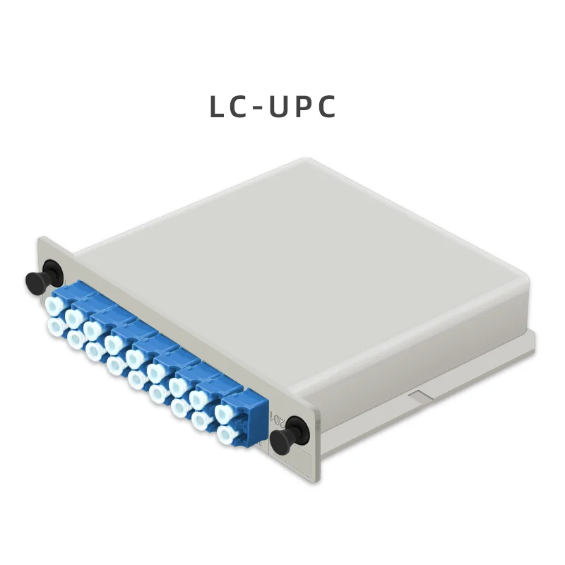 Glasvezel Splitter Sc Upc/Apc Lc 1-2 1-4 1-8 1-16 1-32 1-64 Cassettedoos Plug-In Type Cassettekaart Plc Splitter