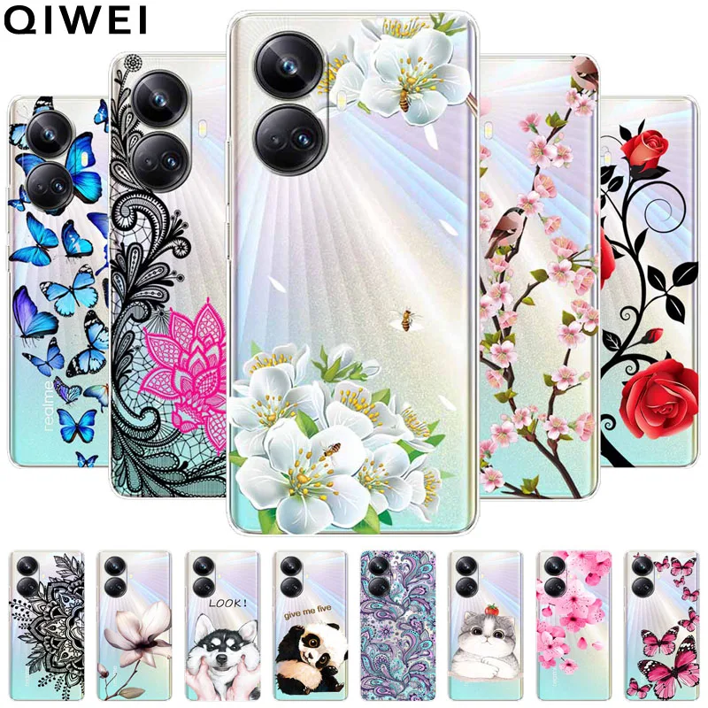 For Realme 10 Pro+ Plus 5G Case Cute Soft Silicon Clear TPU Coque for Realme 10 Pro 5G Phone Cover Realme10 Pro Plus Transparent