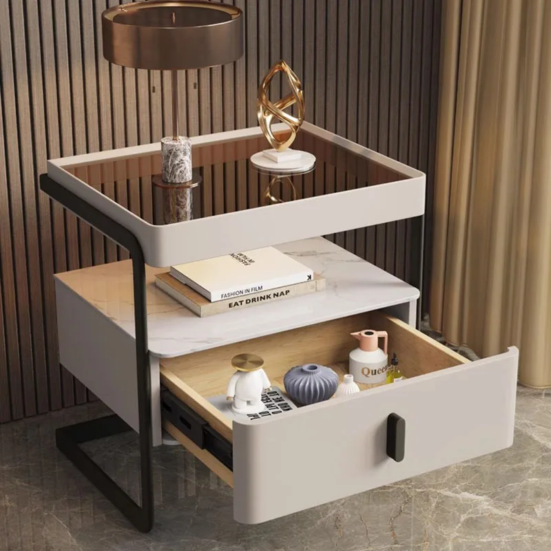 

European Minimalist Nightstands Organizer Drawer Design Modern Luxury Nightstands Glamour Trendy Mesita De Noche Home Furniture