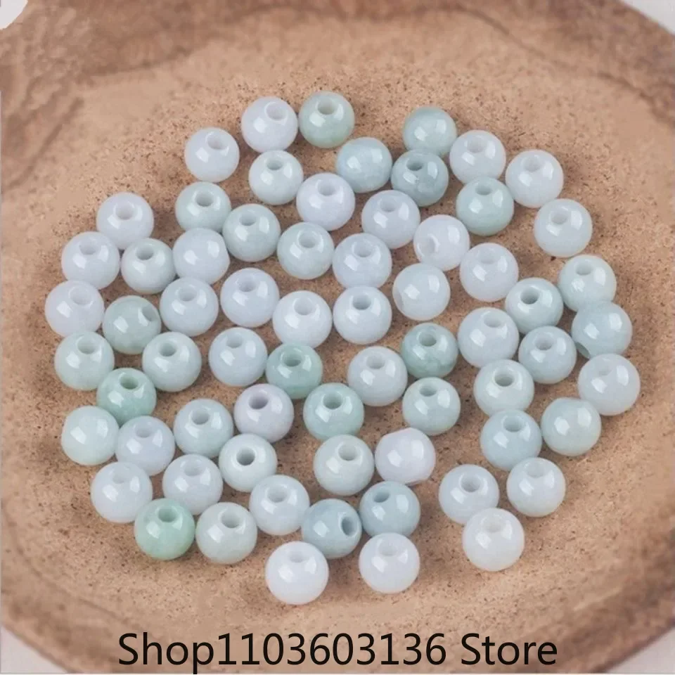 

10 шт., натуральный нефрит, изумруд, бусина из макропора, 8-10 мм, аксессуары, браслет «сделай сам», очаровательные ювелирные изделия, модный амулет на удачу ручной работы