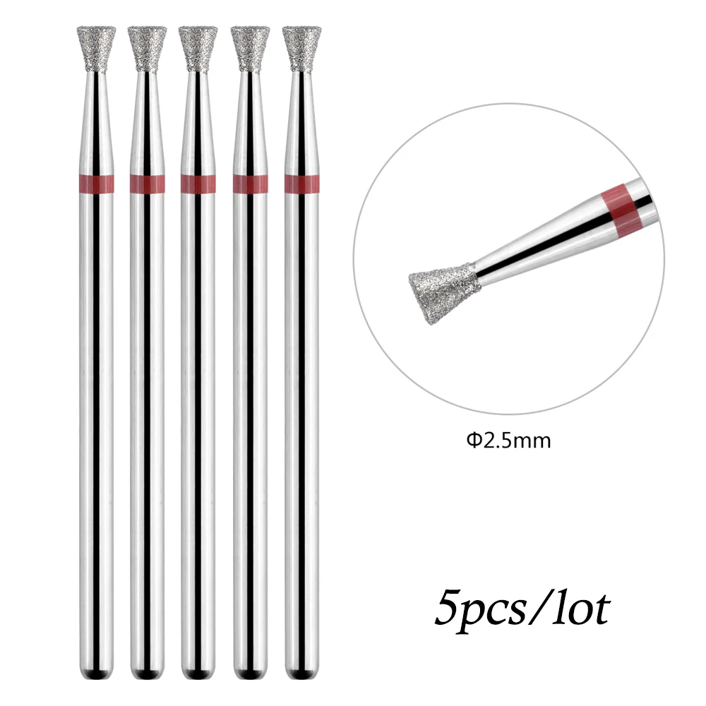 5 teile/los Bohrer Bits für Nägel Diamant Köpfe zu Nägel Fräser für Maniküre Häutchen Nagel Cutter Tipps Zubehör Werkzeuge – Detail 10