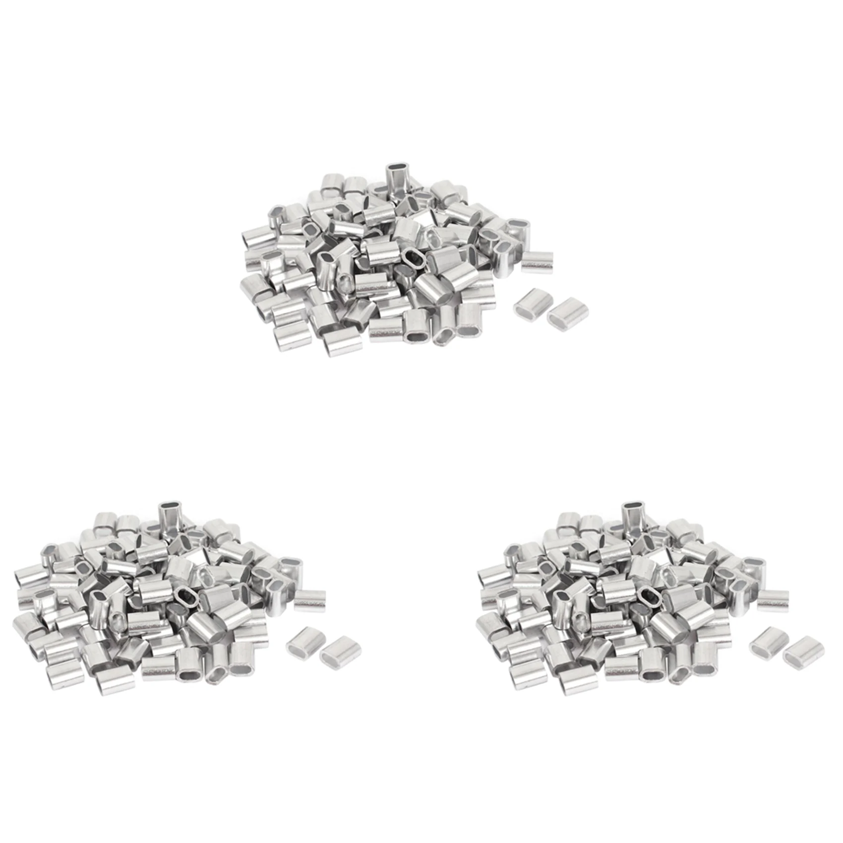 

AT29-2.5Mm Single Hole Wire Rope Aluminum Sleeves Clip Cable Crimps 300Pcs