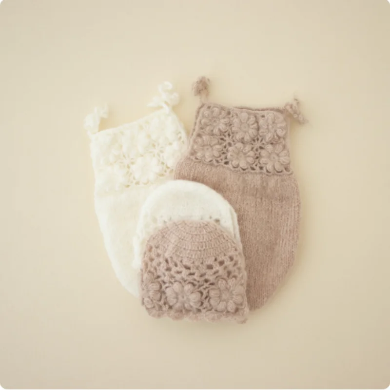 2027 Baby Mohair Romper for Newborn Photography Props, Handmade Photo Clothes