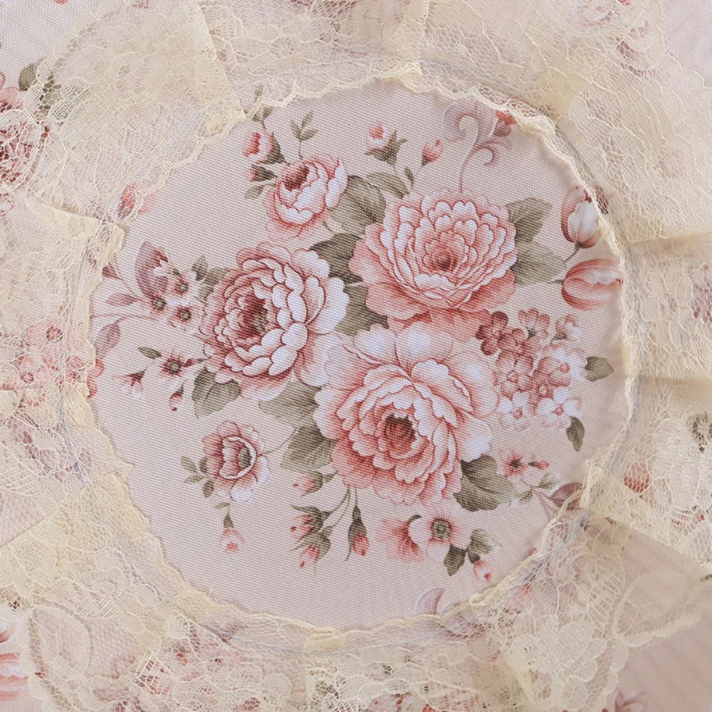 Pastoral Style Lace Electric Fan Cover Round All-inclusive Standing Fans Protecter Dust Prevention Anti-pollution Fan Dust Cover