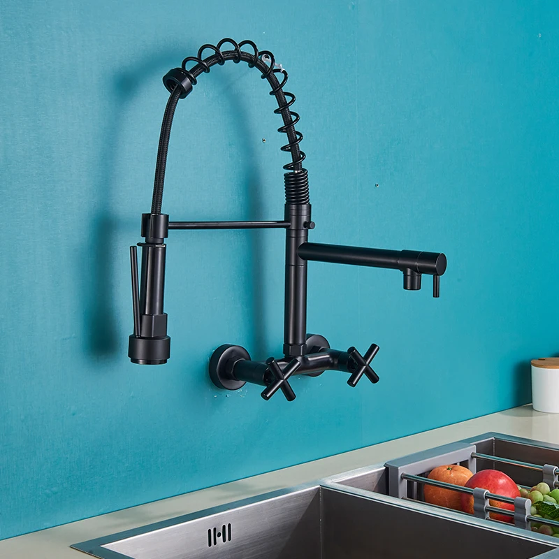 Mixer Kitchen Tap Sink Mixer Torneira de cozinha Wall Mounted Spring Kitchen Faucet Pull Down Hot And Cold Water Kitchen Sink