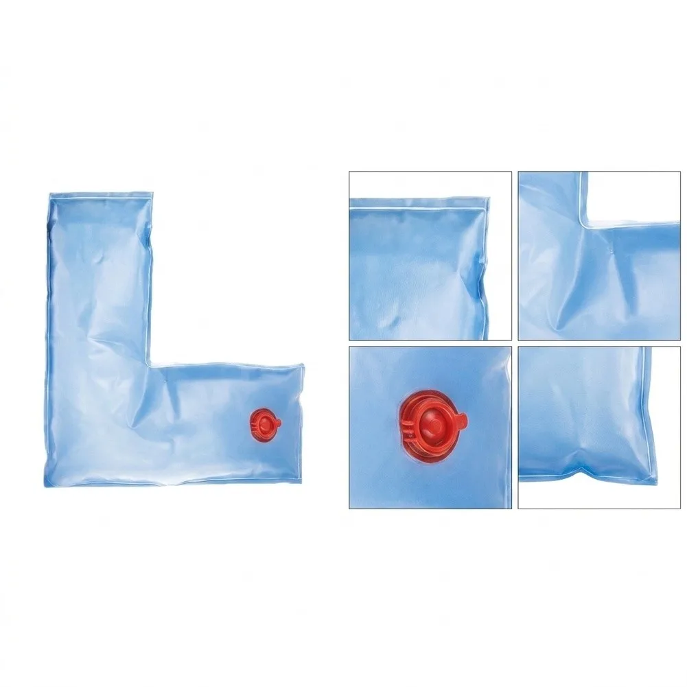 PVC L-shaped Pool Water Bag for Securing Pool Covers During For winter Months 60x60cm or 65x65cm 4pcs Blue Use