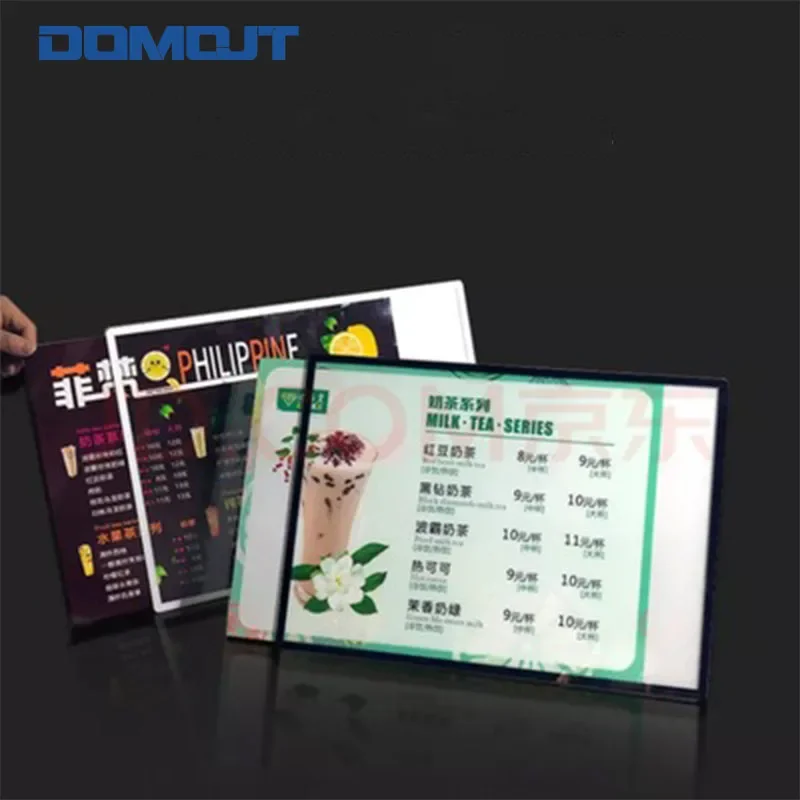 Custom , Slim Light Box Led Light Poster Advertising Light Box For Restaurant Cinema Menu Board