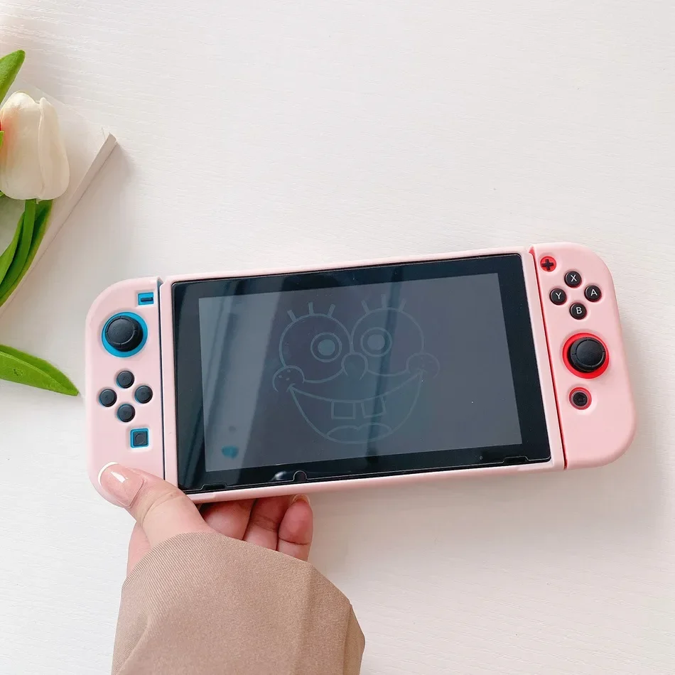 Śliczne etui dla Nintendo przełącznik psy w stylu kreskówki/flower silikonowe obudowa TPU ochronna pokrywa dla konsola Nintendo Switch akcesoria