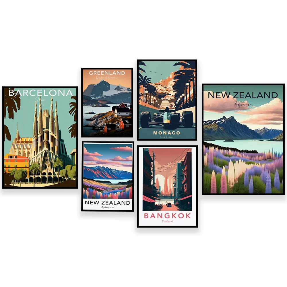 London England Tower Bridge, Greece, Thailand, Dubai, Kuala Lumpur, Barcelona, New Zealand, Palma de Mallorca travel poster