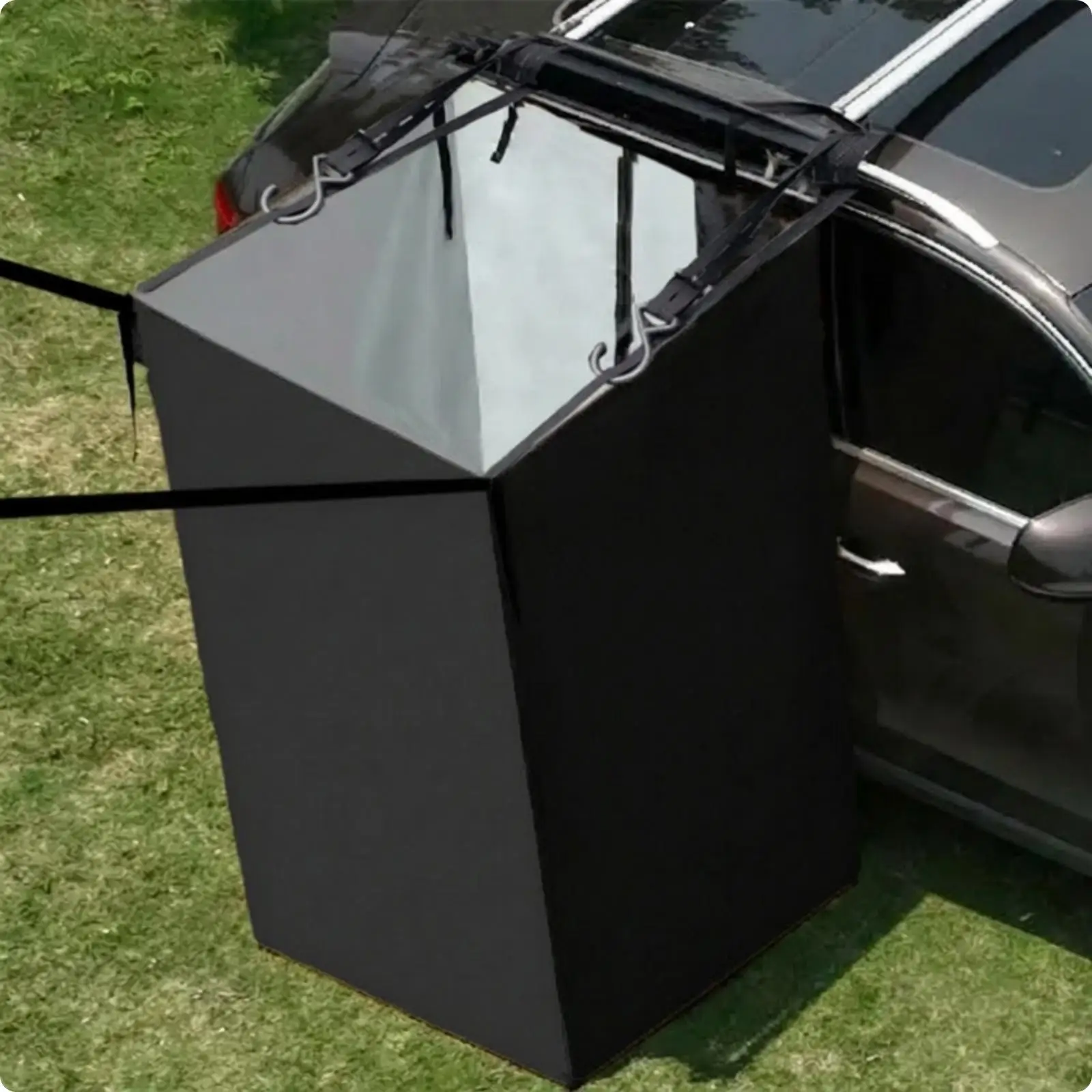 Portable Outdoor Shower Tent for Camping Privacy Shelter Lightweight Foldable Bathroom Enclosure Oxford Cloth Black Design