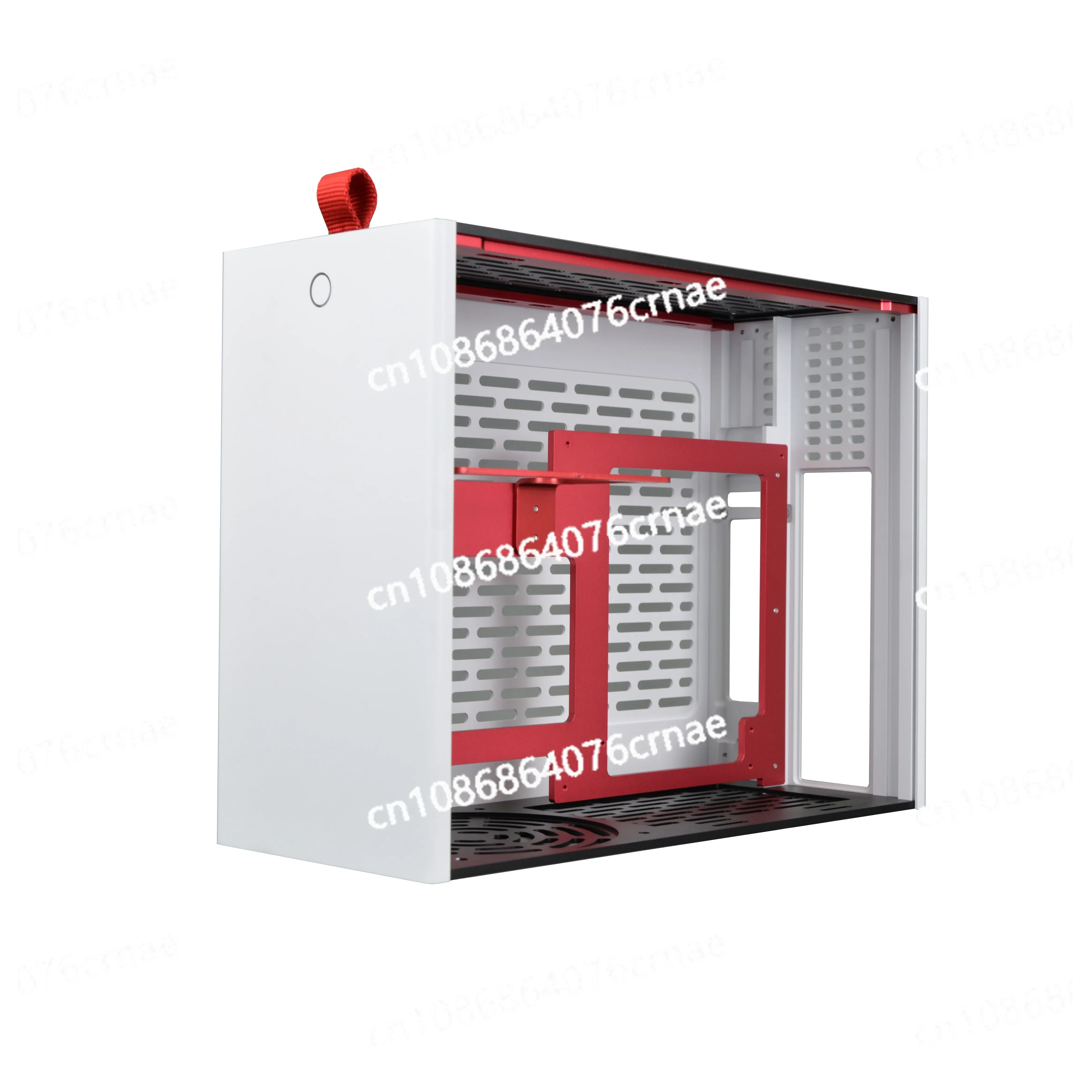 Popular White Transparent Front Panel PC Case Aluminum Noiseless Mini Gaming Computer Case