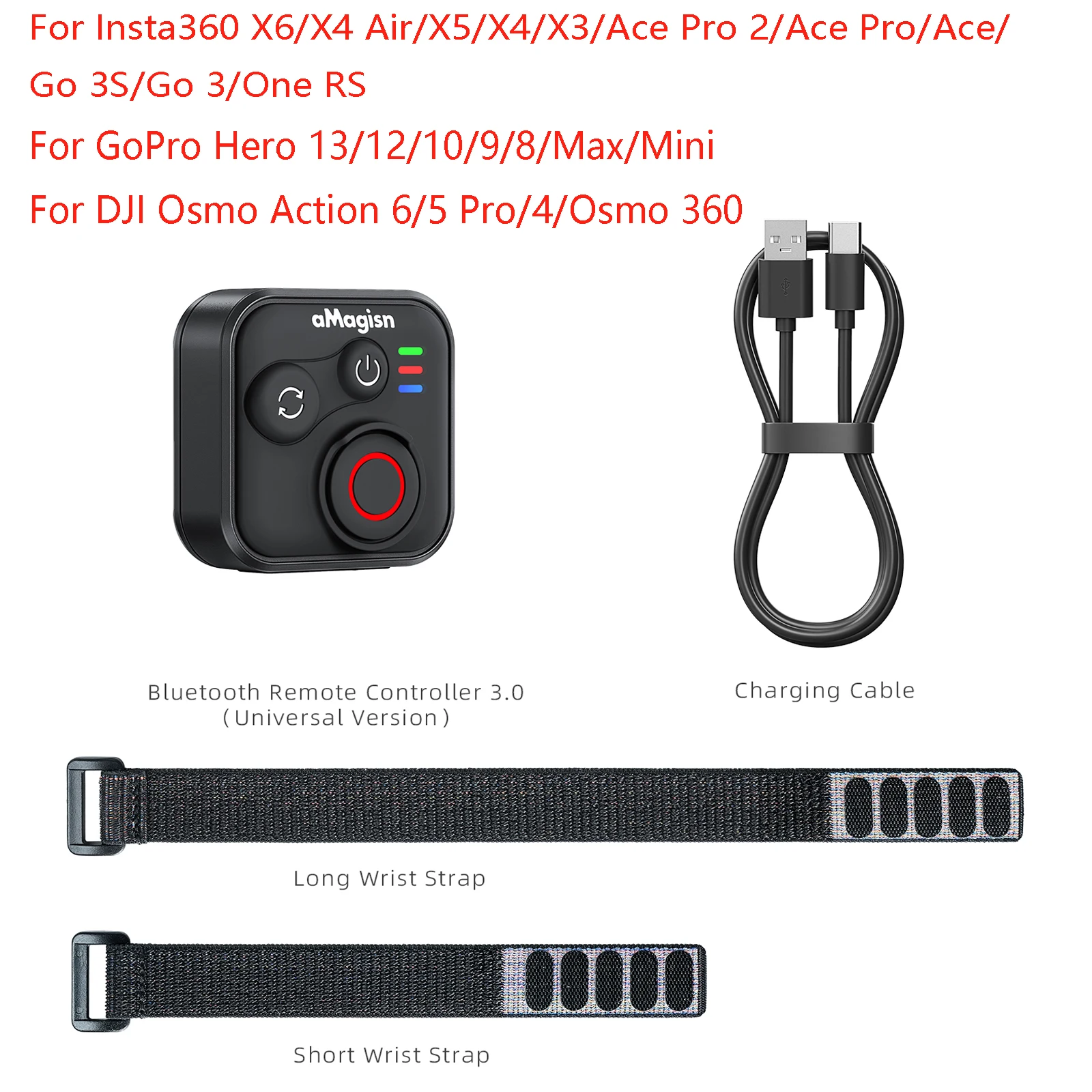 Bluetooth Wireless Remote Control for Sport Cameras