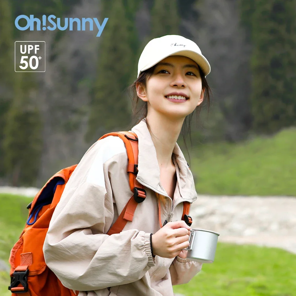 Ohsunny Baseball Visor Caps Anti-Ultraviolet Big Brim New Style Anti-UV UPF50+ Sunscreen Sun Hat for Women Outdoors Sports