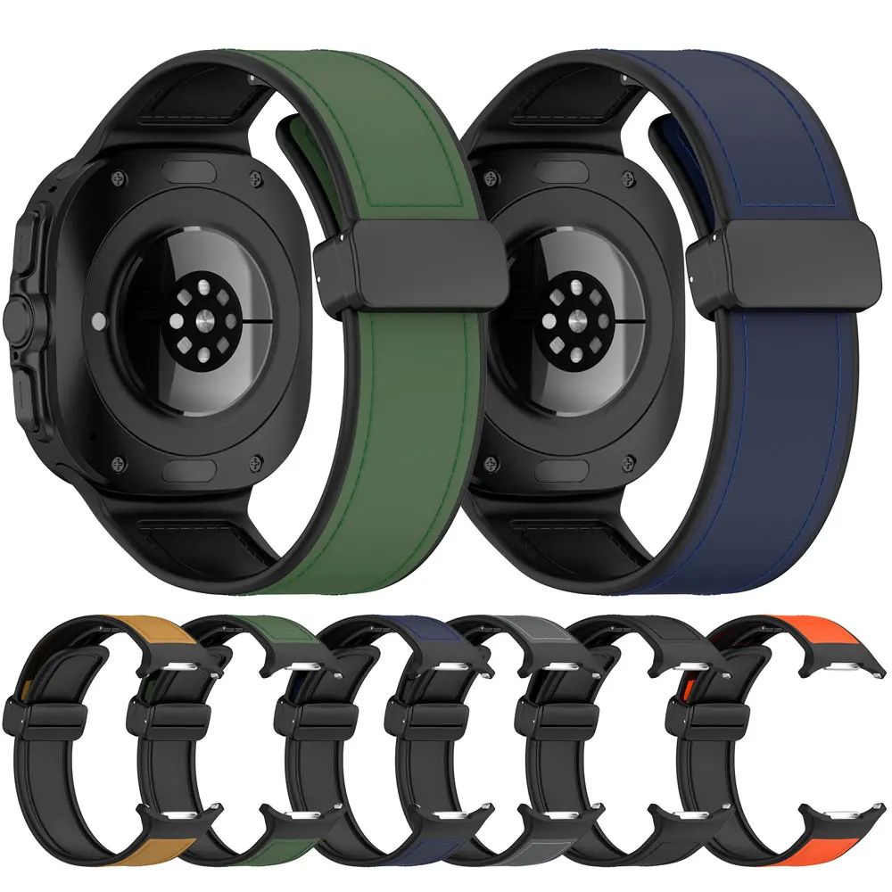 Correa de silicona con hebilla magnética para Samsung Galaxy Watch, Correa deportiva Ultra de 47mm, pulsera de repuesto, Accesorios inteligentes