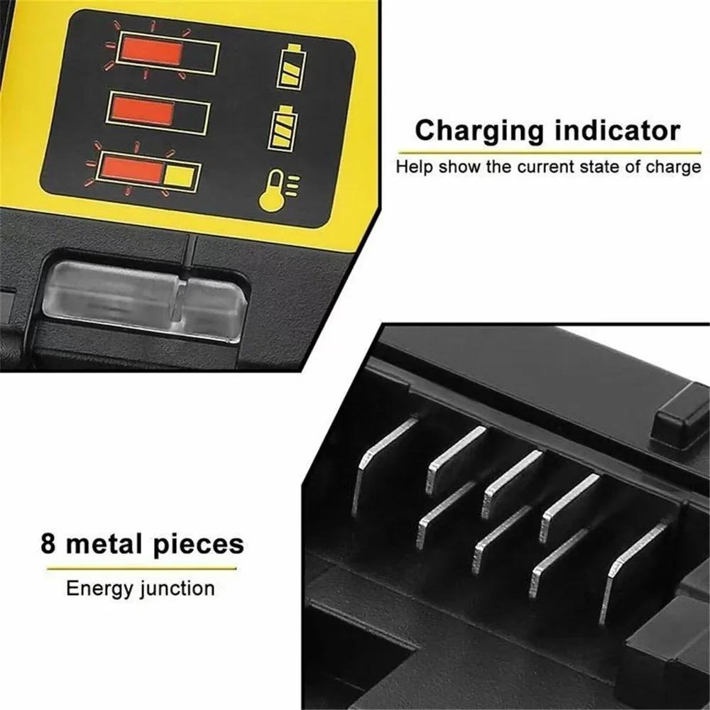 2A DCB112 Replace Battery Charger For Dewalt Li-Ion Battery 10.8V 12V 14.4V 18V 20V DCB200 DCB101 DCB115 DCB107 DCB105 DCB140