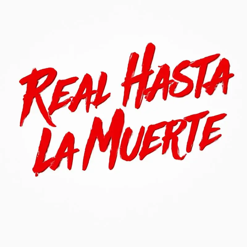 Real Hasta La Muerte Graffiti Style Text Vinyl Decal,Red Bold Brush Stroke White Outline,Self-adhesive Waterproof Sticker Smooth