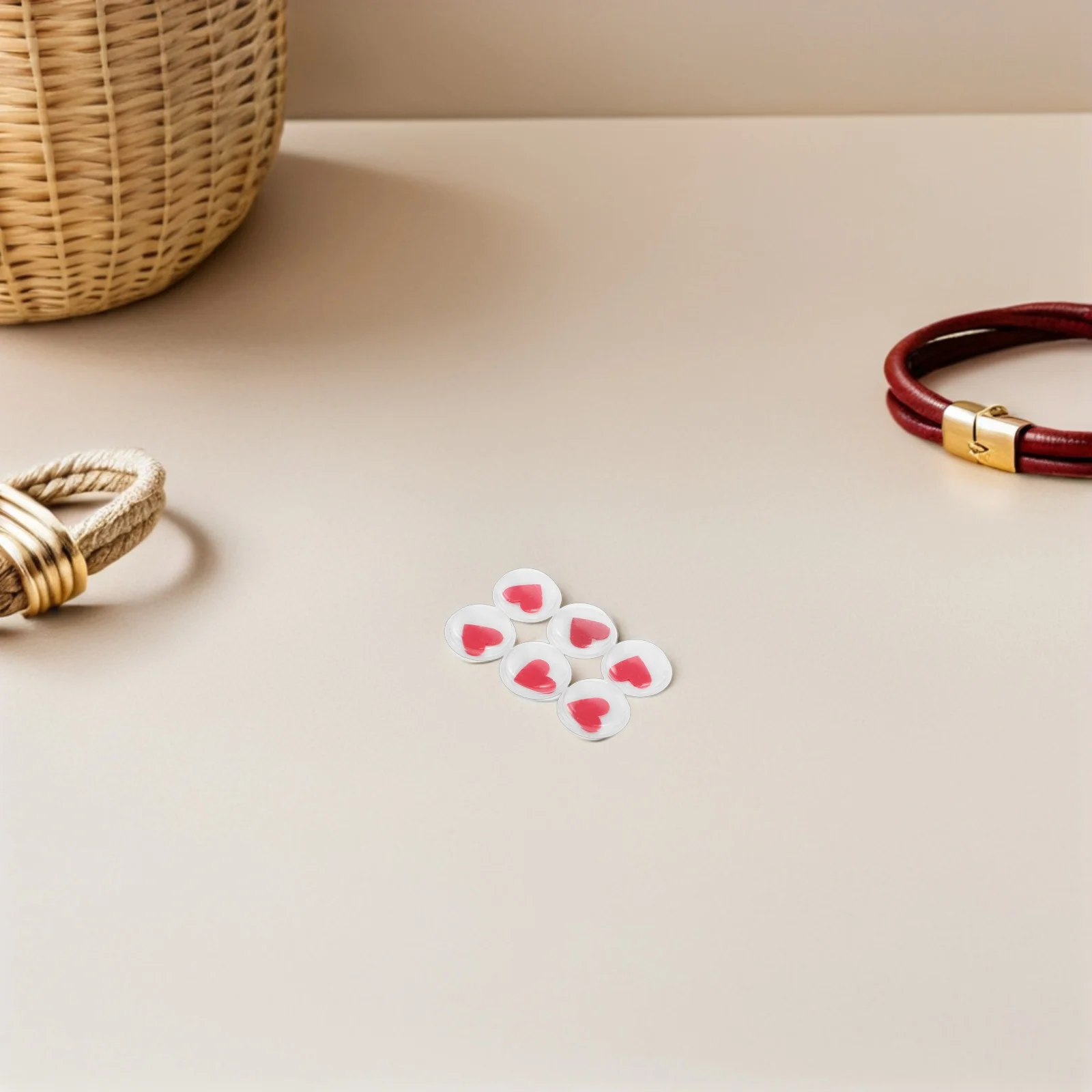 480 قطعة عيون متذبذبة على شكل قلب عيون حرفية ذاتية اللصق لصنع الحيوانات الناعمة التفاعلية 15 مللي متر لوازم مقل العيون الحرفية #4