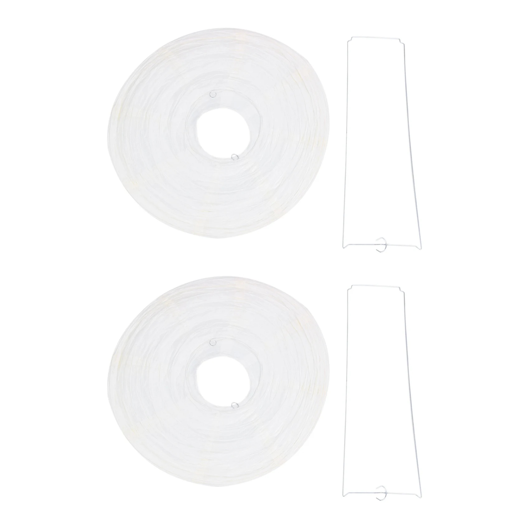 F-F 2 X abajur de lanterna de papel japonês chinês para festa de casamento, 40 cm (16 polegadas) branco cremoso