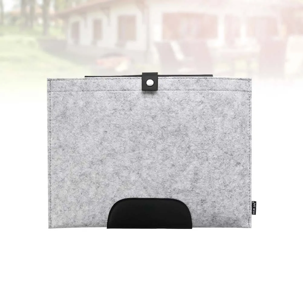 

Eco-Friendly Wool Felt File Folder Button Closure Large Capacity Document Organizer A4 Papers Office School Business Travel