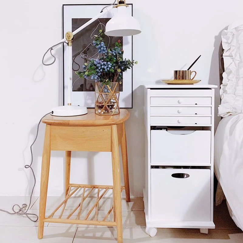 Bedside table dresser integrated simple modern bedroom small apartment multi-functional flip folding mini dressing table