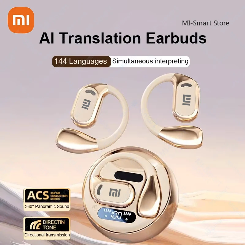 Xiaomi Wireless Language Translation Earbuds Bluetooth-Compatible Translation Earphones Long Battery Life for Travel Business