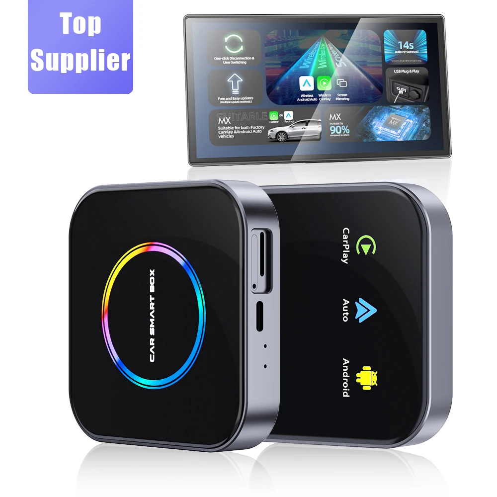 Fuallwin Hot Sale 3 In 1 4GB+64GB Car Play Adapter AI 8GB+128GB CarPlay Box TF Card SIM CarPlay AI Box