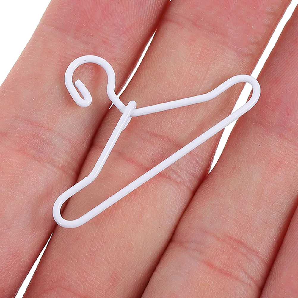 

10 Pcs Coat Hanger Toys Clothing Hangers Clothes Mini House Supplies Ornaments Metal