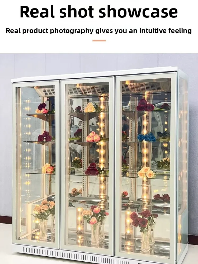 ZC flower shop special air-cooled cake flower display cabinet fresh-keeping cabinet double door three door display cabinet