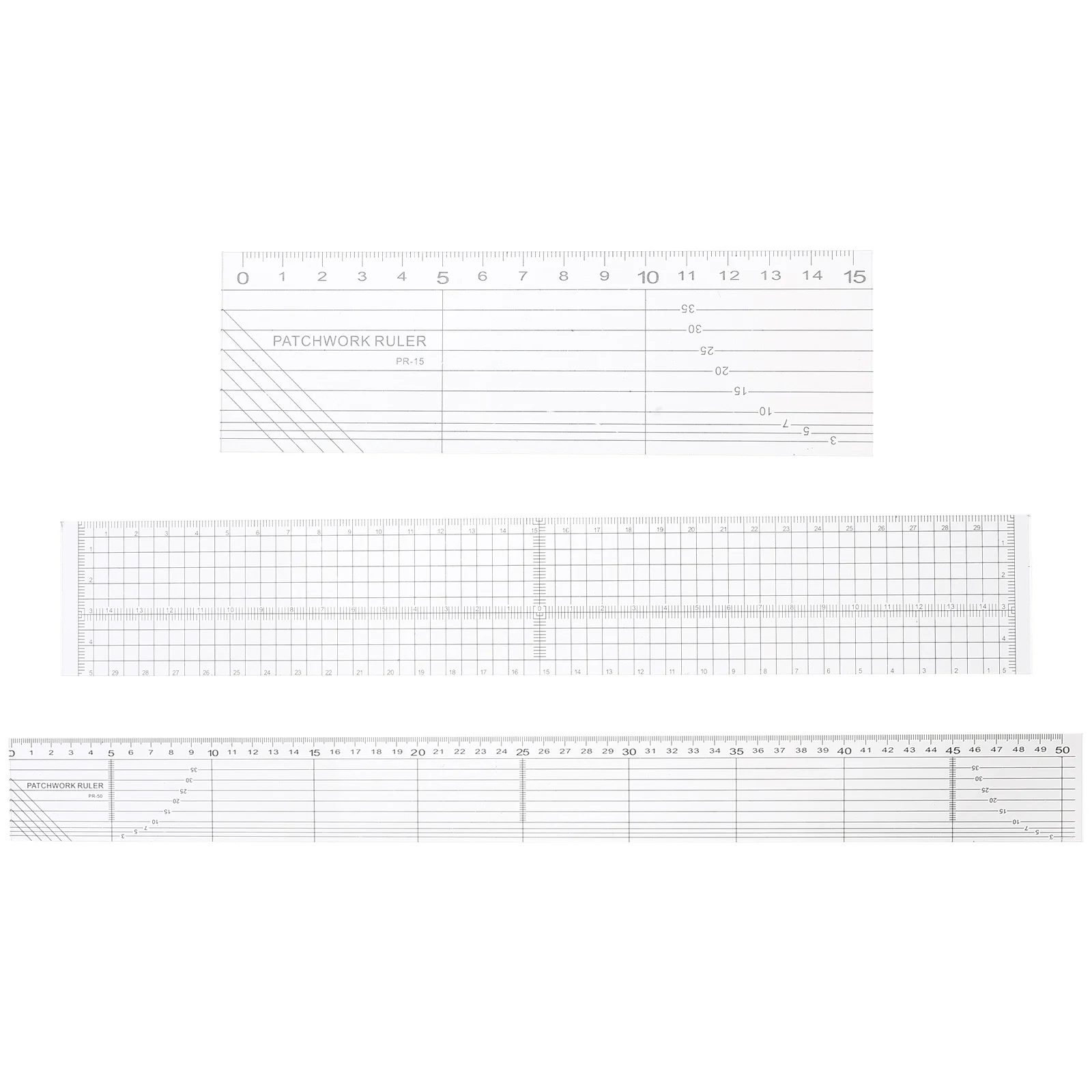 

3 Pcs Quilt Ruler Upgrade Kit Material for Sewing Quilters Patchwork Quilting with Metal Rulers