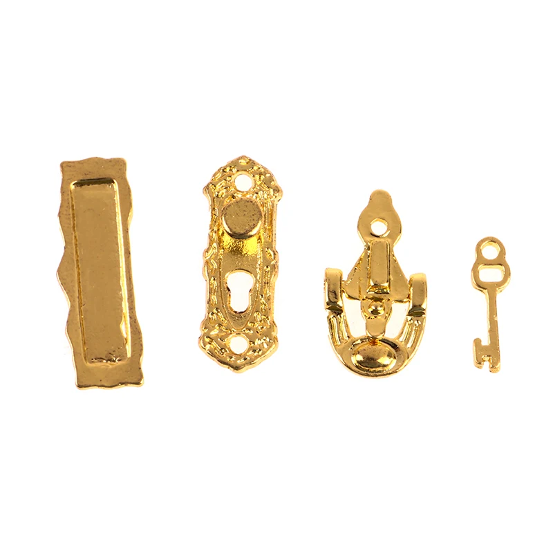 1 Satz 1:12 Puppenhaus-Hardware, Miniatur-Türklopfer aus Metall, Möbelzubehör, DIY-Zubehör für Mu Diegoas